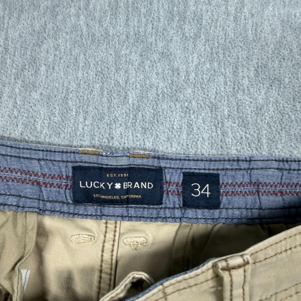 Lucky Brand Shorts Mens 34 Brown Saturday Stretch Chino Flat Front Flat Front